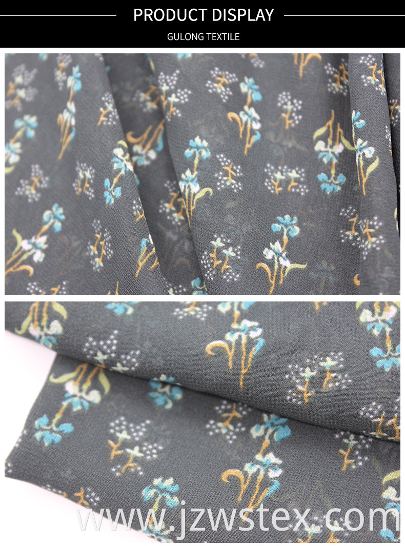 Wholesale super beautiful patchwork rolls crepe chiffon printed fabric